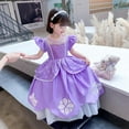 thumbnail image 6 of Girls Princess Sofia Costume Birthday Christmas Halloween Cosplay Dress With Accessories, 6 of 7