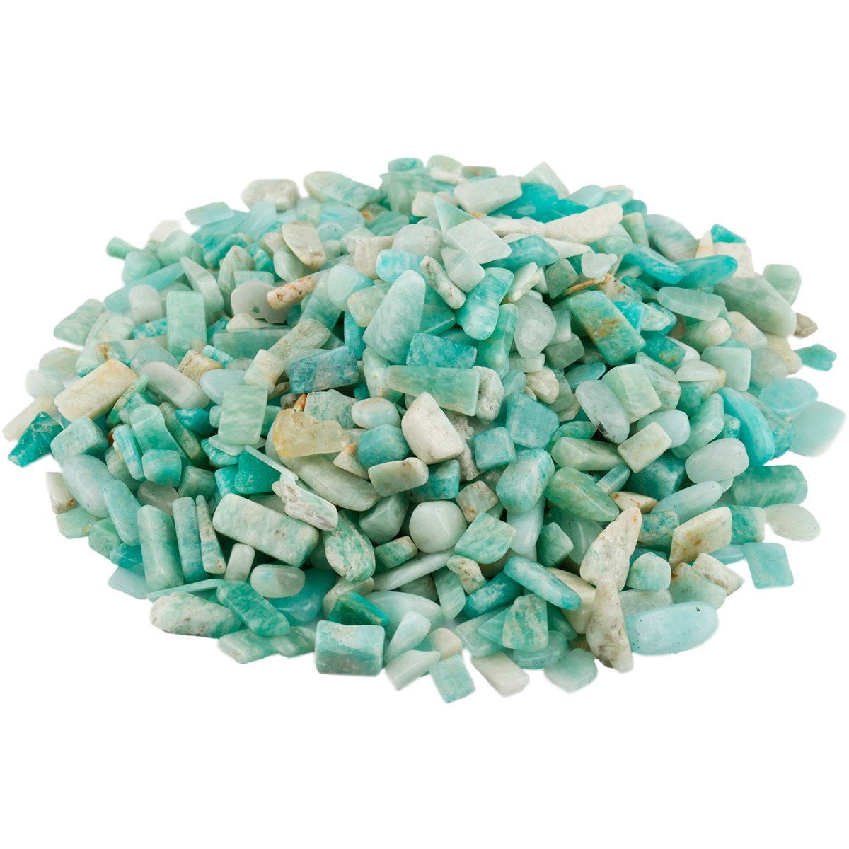 SUNYIK Amazonite Tumbled Chips Stone Crushed Crystal Quartz Pieces