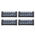 thumbnail image 2 of Dual Row Covered Terminal Strip, 4pcs Wire Barrier Block Terminal Strip TB Fixed  for Tunnel Power Distribution for Bridge 6 Bits 2506, 2 of 8