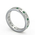 thumbnail image 3 of 0.80 Ct Brilliant Round Cut Sparkle Real Diamond Emerald Gemstone Eternity Band for Wedding 14K White Gold Size 9, 3 of 7