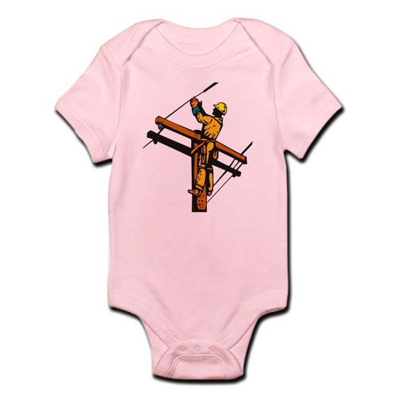 CafePress - Power Lineman Repairman Infant Bodysuit - Baby Light Bodysuit