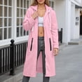 thumbnail image 3 of Resicozy Long Hoodies for Women Zip Up Oversized Long Sleeve Sweatshirt Winter Hoodie Dress with Pocket Pink S, 3 of 6