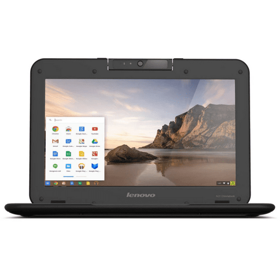 Pre-Owned Lenovo N21 Chromebook Laptop Computer, 11.6" High Definition Display, Intel Dual-Core, 4GB RAM, 16GB SSD, Chrome OS, WiFi