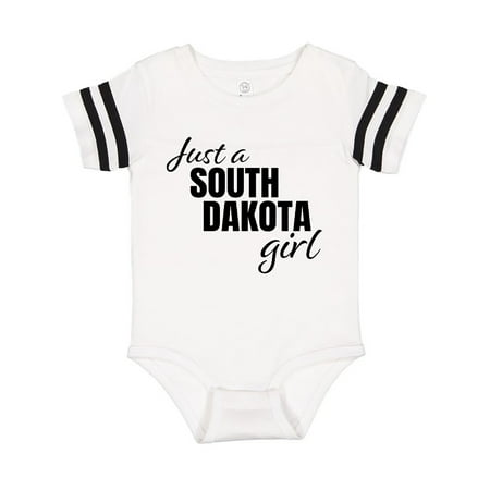 

Inktastic Just a South Dakota Girl Born and Raised Gift Baby Girl Bodysuit