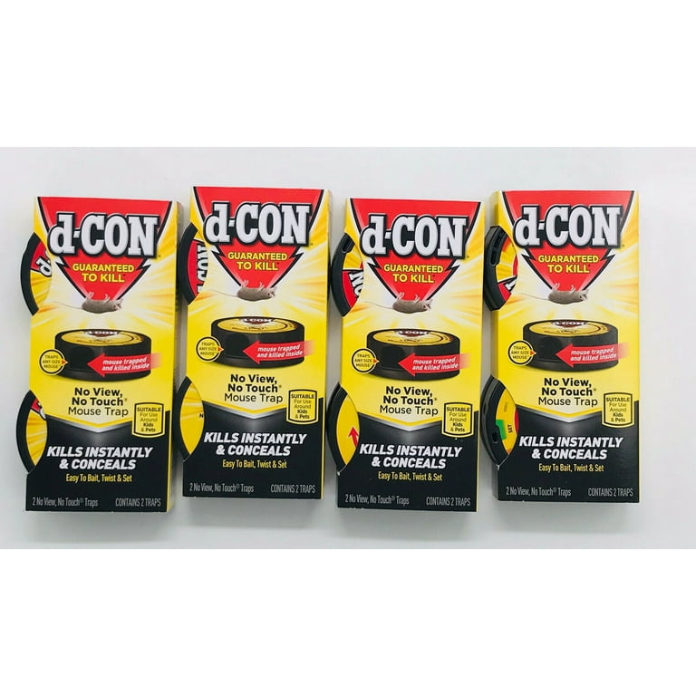  d-CON No View, No Touch Covered Mouse Trap, 2 Traps
