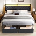 thumbnail image 2 of Base De Cama King Size Ergonómica 2 Cajones Luz Led Y Usb, 2 of 9