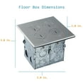 thumbnail image 3 of ENERLITES kit de Couvercle de Vis pour Boîte de Sol, 5"rdquo; x 5"rdquo; 2-Gang, Prise Réceptacle Résistante aux Intempéries 20A, Ports Keystone, Étanche, Résistant à la Corrosion, Certifié UL, 975, 3 of 7