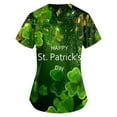 thumbnail image 3 of BDPORKAS Scrub Tops for Women St. Patrick's Day Scrub Tops T Shirt V Neck T Shirts for Women, 3 of 3