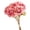 Pink, variant on Orange Faux Rose Bouquet, 7 Stem Artificial Flowers with Red Tipped Burnt Edge Petals and for Fall Wedding Centerpieces, Home Vase Decor