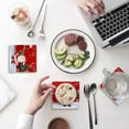 thumbnail image 1 of RYLABLUE Merry Christmas Santa Claus Set of 6 Coaster for Drinks, Absorbent Ceramic Stone Coasters Cup Mat with Cork Base for Home Kitchen Room Coffee Table Bar Decor, 1 of 4