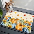 thumbnail image 3 of Fall Pumpkins Entryway Rug 2'x3'&nbsp; Non Slip Front Door Mats, Thanksgiving Autumn Maple Leaves Orange Entrance Rugs Indoor Outdoor Carpet, Washable Floor Mats Small Area Rug for Bedroom Kitchen, 3 of 8