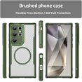 thumbnail image 2 of Case for Galaxy S24 Ultra,Full-Body Rugged Carbon Fibre Protective Clear Back Hybrid Magnetic Wireless Charge Shockproof Protector Phone Case for Samsung Galaxy S24 Ultra 5G,6.8 inch 2024 (Green), 2 of 18