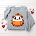 thumbnail image 5 of Livrdious Spooky Season Sweatshirts Womens Ghost Pumpkin Graphic Sweatshirt Crew Oversized Pullover Sweatshirt, 5 of 7