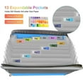 thumbnail image 4 of Expanding File Organiser.Fun Storage Document Folder Box Files.13 Pockets Zip Filing Folders.5 Colours.Accordian File Folder with Tabs.Expandable Documents Wallet Accordion File, 4 of 4