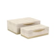 thumbnail image 5 of Zynova Rectangular Box Set - Cream Faux Shagreen, 5 of 13