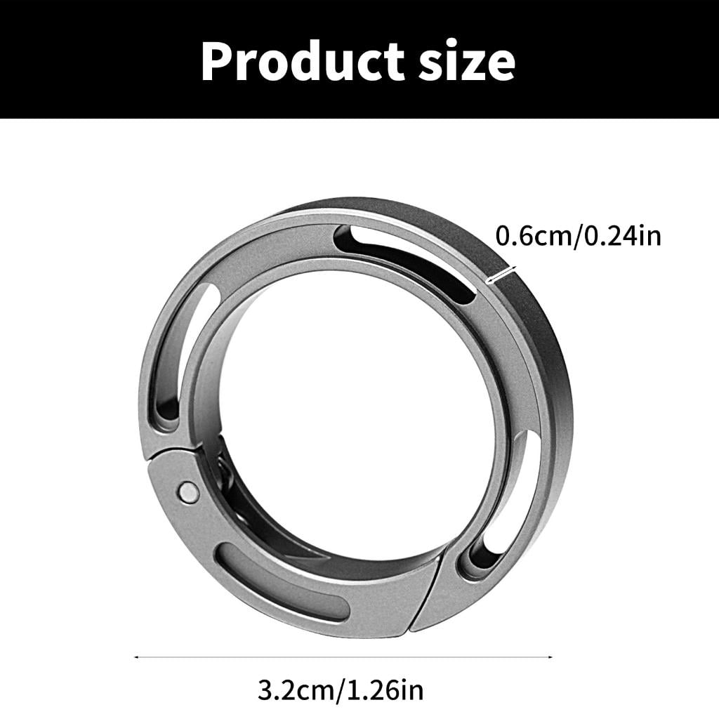 CEORPER Titaniums Alloy Round Keychains Carabiner Clip Key Storage Classification Rings