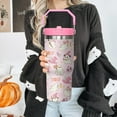 thumbnail image 5 of 30 oz Halloween Boo Flip Tumbler Insulated Stainless Tumbler, Goth Ghost Travel Coffee Cup Water Bottle, Witch Goth Decor For Women, 5 of 6