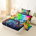 thumbnail image 2 of Erosebridal Ice Cream Teens Gamepad Twin Sheet Sets,Colorful Splash Ink Bedding For Kids Boys 3pcs, 2 of 6