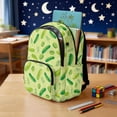 thumbnail image 3 of Jeiento Green Pickles 17 Inch Backpack Set 4-Piece Lunch Bag Pencil Case Water Bottle Holder Lightweight Large Capacity School Bookbag for Kids Boys Girls, 3 of 7