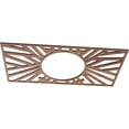 thumbnail image 2 of 24"W x 12"H x 8 7/8"ID x 3/8"T Hoover Wood Fretwork Pierced Ceiling Medallion, Walnut, 2 of 3