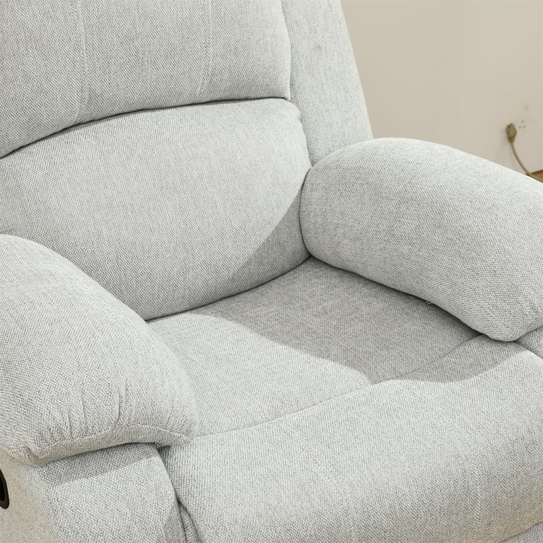 Aukfa Double Manual Recliner Chair Overstuffed Loveseat with Cupholder for Living Room Gray Walmart
