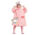 thumbnail image 1 of Kids Raincoat Lightweight PU Rainwear for Boys Girls with Cute Patterns Elementary School Kindergarten Use, 1 of 8