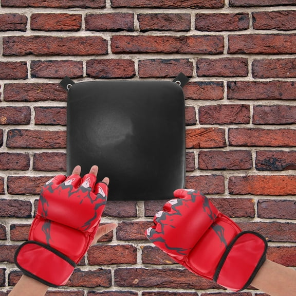 TEHAUX Weighted Boxing Gloves Red PU Eva High Density Foam for Mma and Muay Thai 1Pair