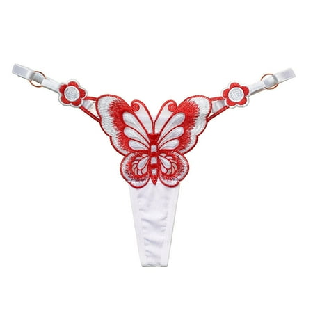 

AOOCHASLIY Underwear for Women Clearance Ladies Thong Butterfly Lingerie Thongs Panties Ladies Hollow Out Underwear