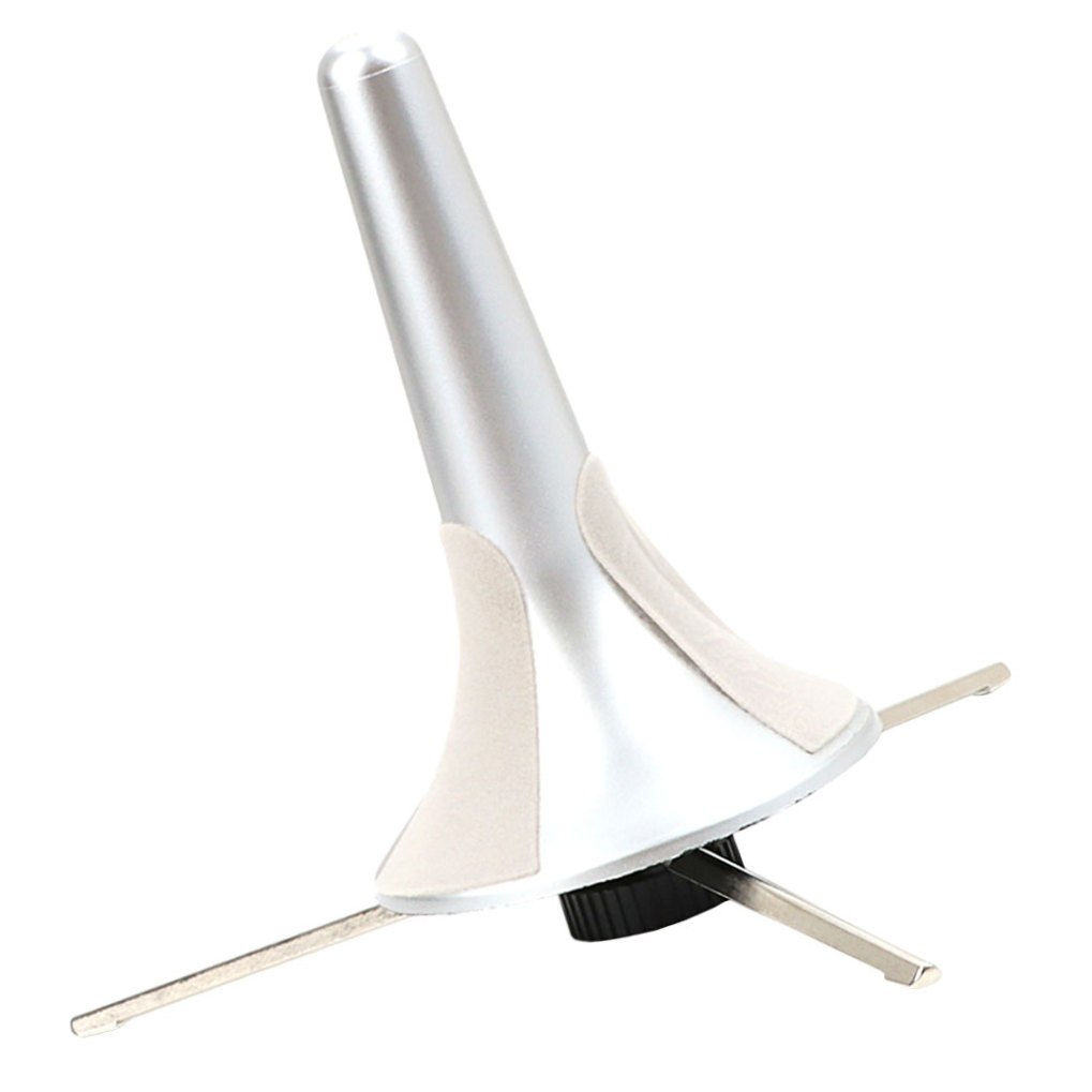 ELAYARD Foldable Plated Silver Metal Trumpet Stand Holder Lightweight and Stable for Easy Instrument Use
