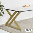 thumbnail image 4 of 16" Square Tube Metal Coffee Table Legs DIY Furniture Legs Bench Legs X-Shaped, 4 of 21