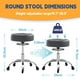thumbnail image 2 of Taburete rodante YEEZEE, resistente, 181 kg, con cojín de asiento blando, 2 of 7