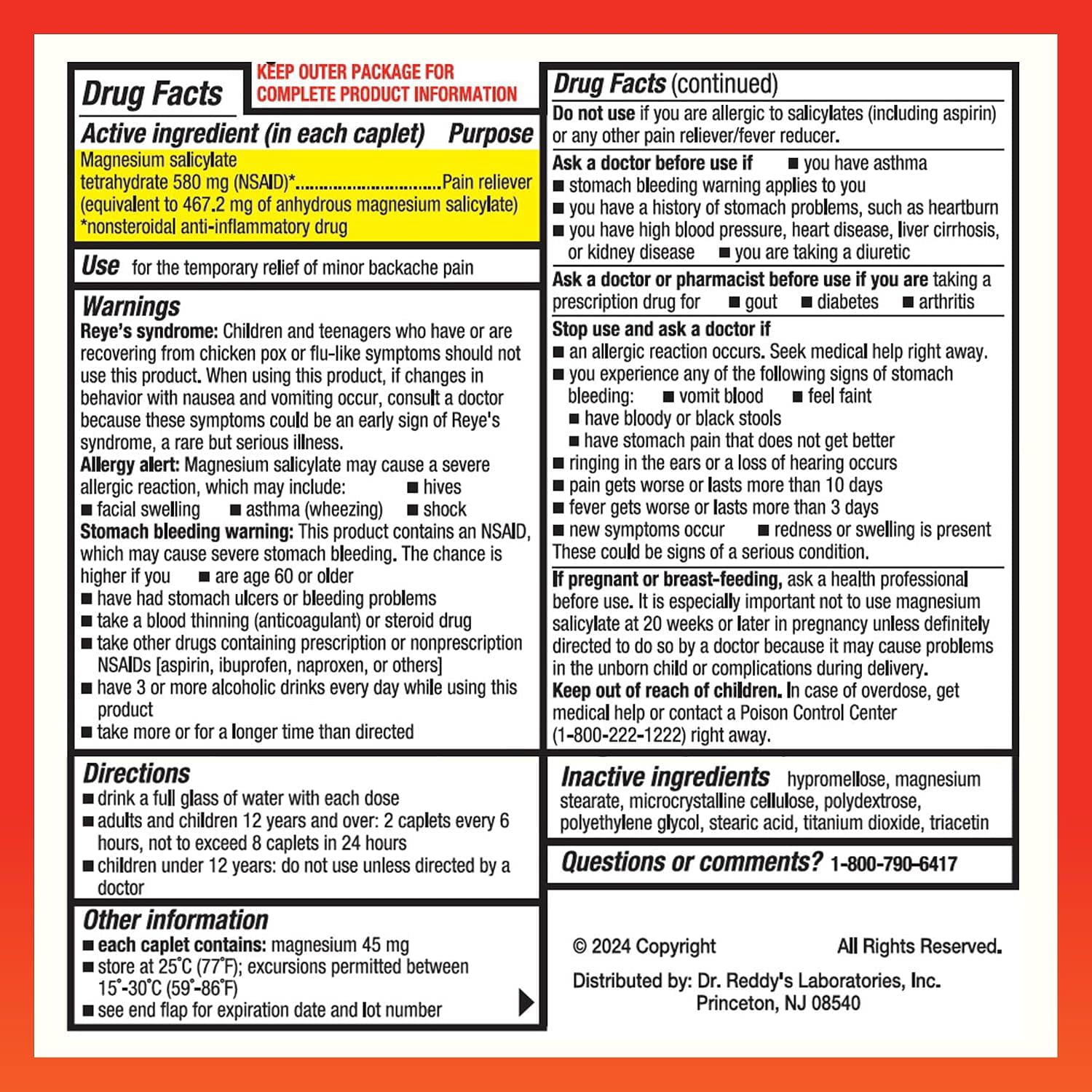 (3 pack) Doan's Maximum Strength Backache Pain Reliever Caplets, 100 Count