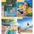 thumbnail image 2 of POZA Inflatable Water Hammock - Luxurious Pool Float Lounger Filled with Confetti, 4-in-1 Exercise Saddle, Lounge Chair, Hammock, & Drifter, Great for Beach & Swimming Pool - 56" x 30", 2 of 7