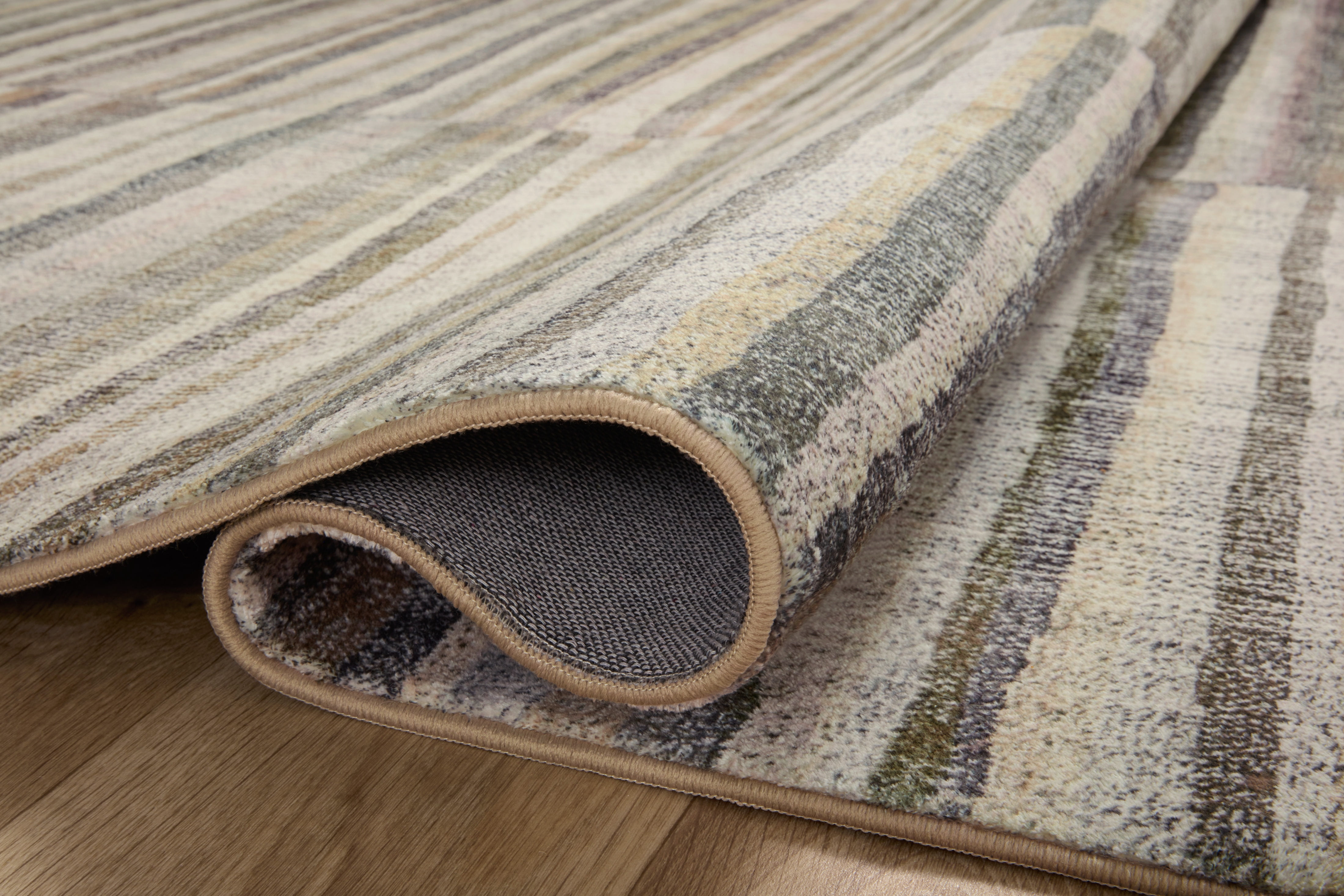 Chris Loves Julia x LoloiHumphrey Natural / Moss 2' x 3'-6" Rectangle Accent Rug
