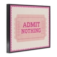 thumbnail image 2 of Stupell Industries Bohemian Admit Nothing Retro Pink Ticket Black Framed Giclee Art, 14 x 11, by Lil' Rue, 2 of 8