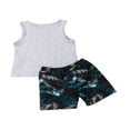 thumbnail image 3 of Baby Boy Two Pieces Set  Leaves Letter Printing Top Shorts Suit, 3 of 5