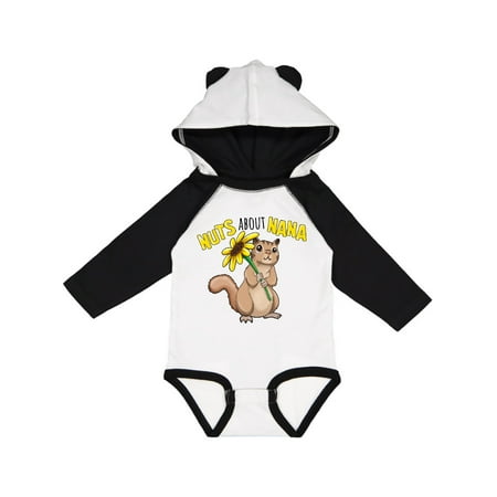 

Inktastic Nuts About Nana Cute Chipmunk with Sunflower Gift Baby Boy or Baby Girl Long Sleeve Bodysuit