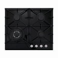 thumbnail image 3 of 4-Burners Gas Cooktop 24 inch Stainless Steel Tempered Glass NG/LPG Convertible, 3 of 11
