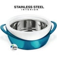 thumbnail image 4 of Pinnacle Thermoware 3-Pc Insulated Bowl with Lid Casserole Dish Set, Teal, 4 of 5