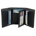thumbnail image 4 of RFID Blocking Premium Leather enter Flap Trifold Wallet Center Flap, 4 of 11