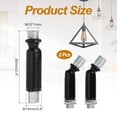 thumbnail image 2 of Sloped Ceiling Adapter, 180/350 Degree 60x14mm M10 Fine Thread Sloped Ceiling Light Fixture Adapter Kit for Ceiling Pendant Light Chandelier Track Suspend(Black, Pack of 2), 2 of 7