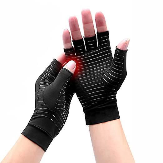Une Paire De Gants De Compression En Cuivre Pour Le Traitement (l) - Les Gants D'arthrite Remplis De Cuivre Pour Hommes Et Femmes Fournissent Un