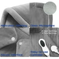 thumbnail image 4 of Weighted Heating Pad for Neck Shoulder Back, with 10 Heat Settings, 3 Timer Settings, Auto Shut Off, Machine Washable, 17"x 23" Gray Heating Pad for Neck and Shoulders , Christmas Gift, 4 of 10