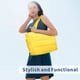 thumbnail image 3 of Bolso de mano TopDesign Puffer Lightweight para mujer, color amarillo, 3 of 8