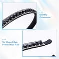 thumbnail image 4 of Rhinestone Headbands for Women, Crystal Hair Band for Bridal Wedding, Diamond Hair Style Accessories for Women Girls, Black & White, 2Pcs, 4 of 5