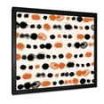 thumbnail image 2 of Designart 'Orange and Black Polka Dots' Modern Framed Art Print, 2 of 4