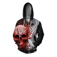 thumbnail image 3 of Sudadera con capucha informal de otoño para hombre, sudadera con cremallera, sudadera holgada gótica, sudadera con capucha con estampado de calavera genial, ropa de calle Harajuku para hombre, 3 of 5