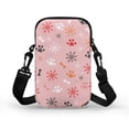 thumbnail image 2 of HELLHERO Crossbody Sling Bags for Men, Women Travel Paw Print Snowflakes Cross Body Purse with Zipper, 2 of 7