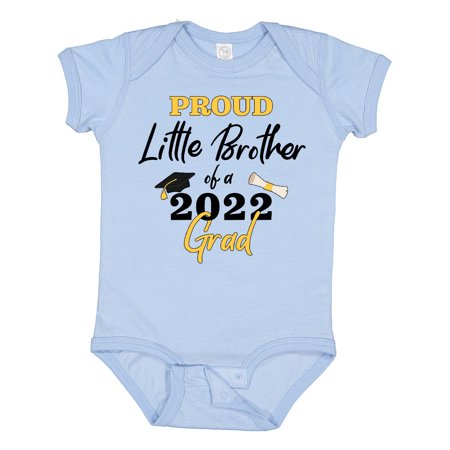 

Inktastic Proud Little Brother of a 2022 Grad Gift Baby Boy Bodysuit