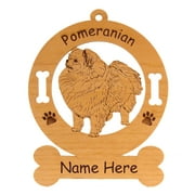 Pomeranian Standing #2 Dog Ornament Personalized with Your Dog's Name 3733